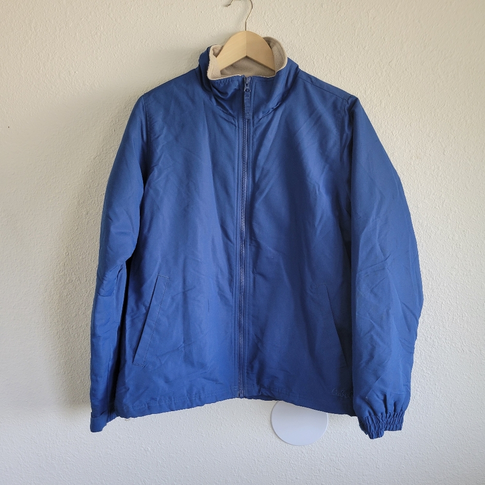 Vintage Cabela's Blue Zip Up Fleece Lined Jacket Women's Size L